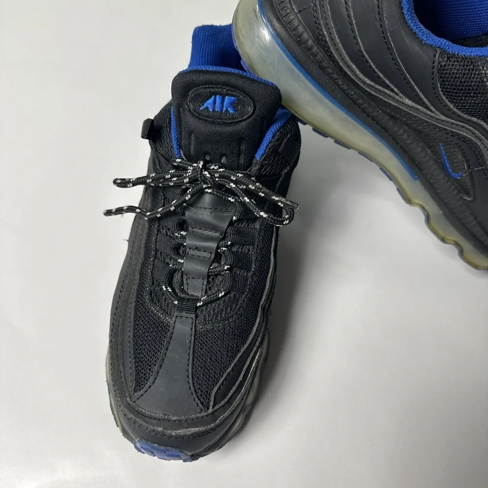 Nike Air Max 97 Triple Black And Blue Mens Size 9 2010 397252-041 Sneaker